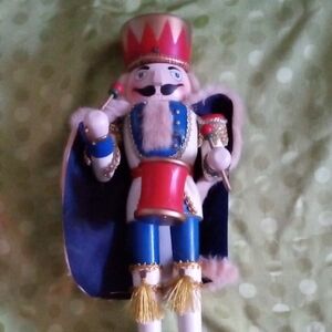 Kurt Adler Nutcracker with Red, Blue, and Gold Accents 12 Inches Tall Drummer.